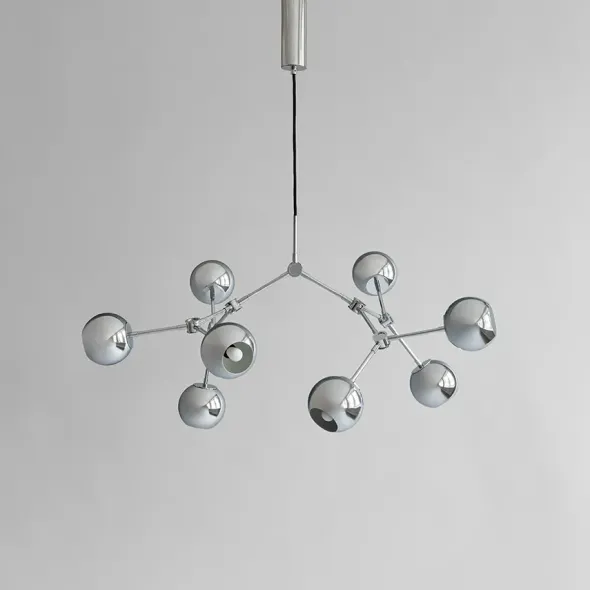 Drop Chandelier Globe, Mini, Chrome fra 101 Copenhagen