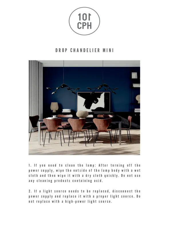Drop Chandelier, mini bronze fra 101 Copenhagen
