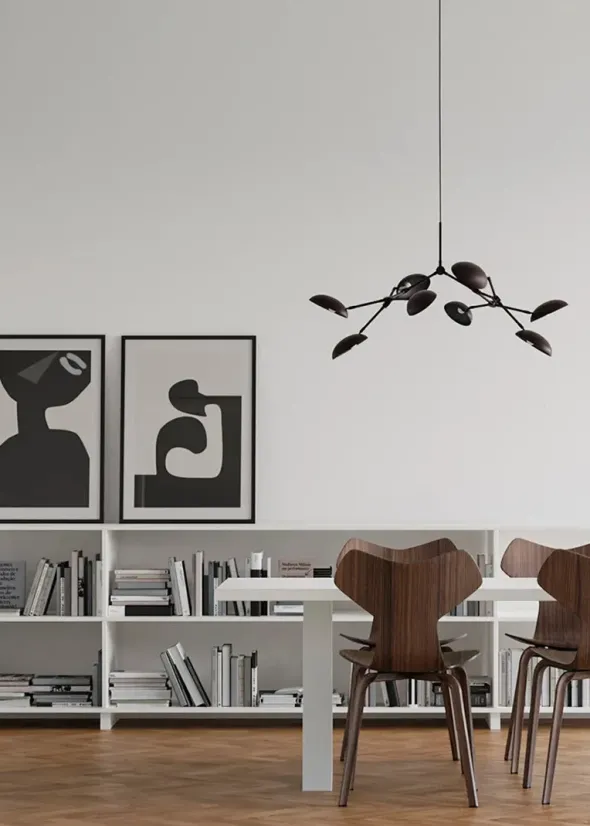 Drop Chandelier, mini burned black fra 101 Copenhagen