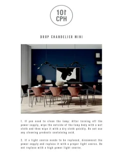 Drop Chandelier, mini oxidized fra 101 Copenhagen