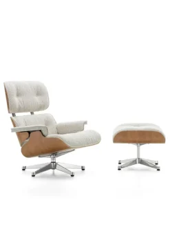 Eames Lounge Chair inkl. Fodskammel, valnød/Nubia fra Vitra