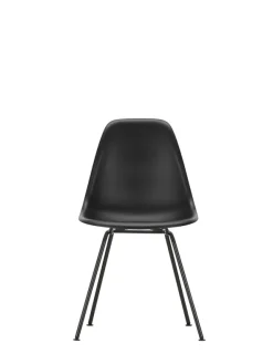 Eames Plastic Side Chair DSX, sort pulverlakeret fra Vitra