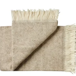 Fanø Plaid, birch sand fra Silkeborg Uldspinderi