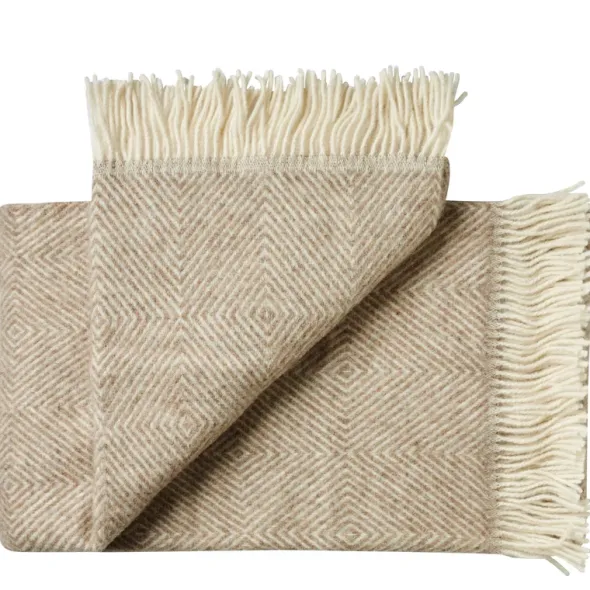 Fanø Plaid, birch sand fra Silkeborg Uldspinderi