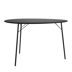 FH3603 Æggebordet, Special Edition i sort ask, sort stel af Arne Jacobsen