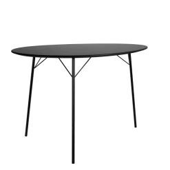 FH3603 Æggebordet, Special Edition i sort ask, sort stel af Arne Jacobsen