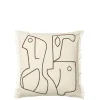 Figure Cushion, off-white/coffee fra Ferm Living