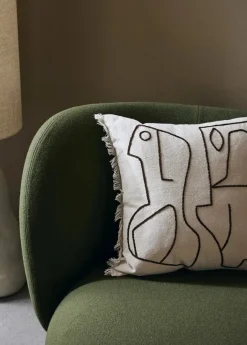 Figure Cushion, off-white/coffee fra Ferm Living