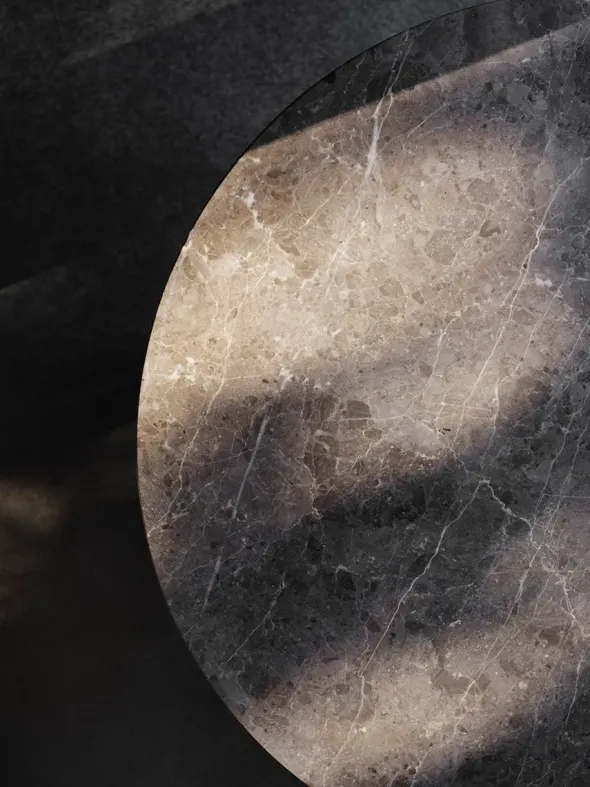 Florence sofabord Ø90, Gris Du Marais fra New Works