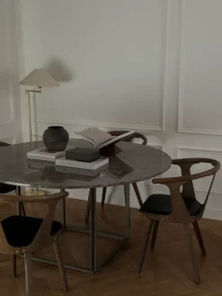 Florence Spisebord Ø145, gris du marais/beige grey fra New Works