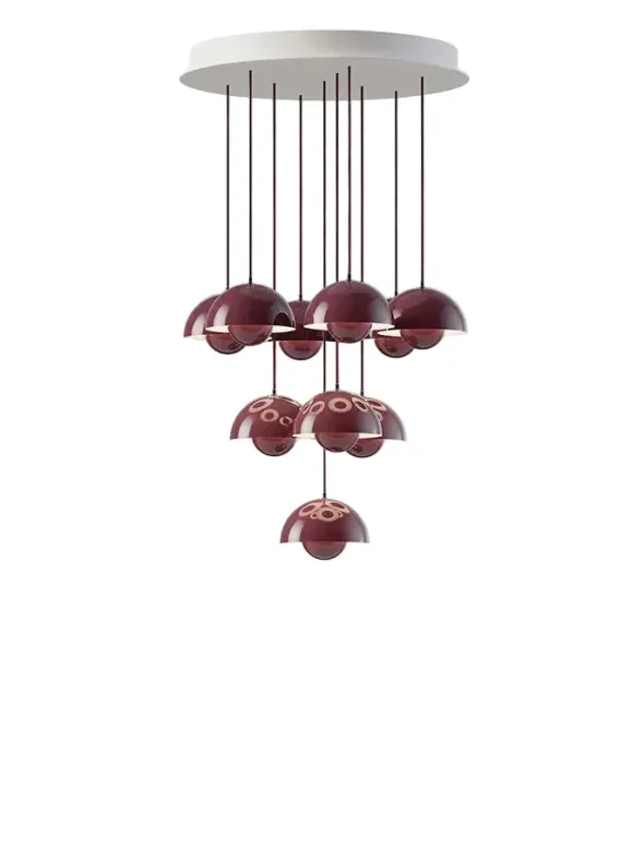Flowerpot Chandelier VP10, 10 pendants fra &Tradition