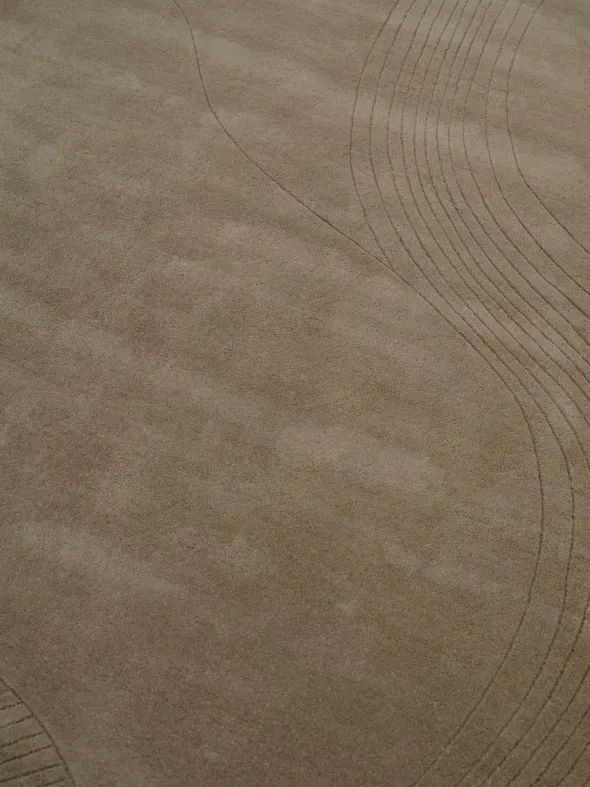 Fluid Arc gulvtæppe, Earth fra Linie Design