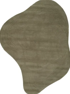 Fluid Arc gulvtæppe, Olive fra Linie Design