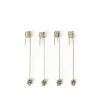 Forest Christmas Tree Candle Holders, sæt á 4 stk., brass fra Ferm Living
