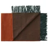 Franja Plaid, green/orange fra Silkeborg Uldspinderi