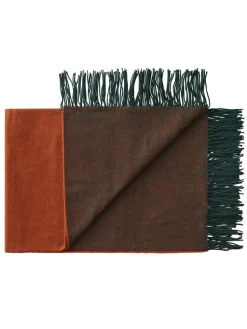 Franja Plaid, green/orange fra Silkeborg Uldspinderi