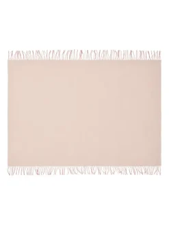 Franja Plaid, pink/white fra Silkeborg Uldspinderi