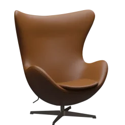 3316 Ægget loungestol, stel i brown bronze af Arne Jacobsen