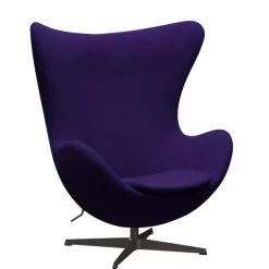 3316 Ægget loungestol, stel i brown bronze af Arne Jacobsen