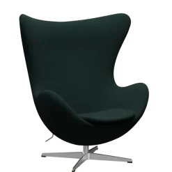 3316 Ægget loungestol, stel i børstet aluminium af Arne Jacobsen