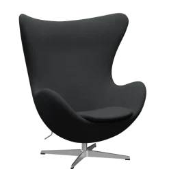 3316 Ægget loungestol, stel i børstet aluminium af Arne Jacobsen