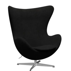 3316 Ægget loungestol, stel i børstet aluminium af Arne Jacobsen