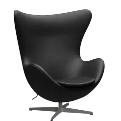 3316 Ægget loungestol, stel i silver grey af Arne Jacobsen