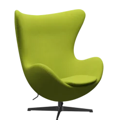 3316 Ægget loungestol, stel i sort af Arne Jacobsen