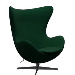 3316 Ægget loungestol, stel i sort af Arne Jacobsen