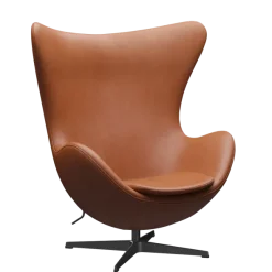 3316 Ægget loungestol, stel i sort af Arne Jacobsen