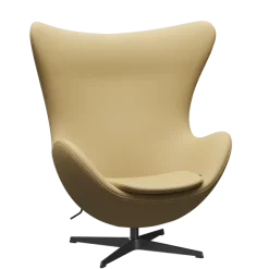 3316 Ægget loungestol, stel i sort af Arne Jacobsen