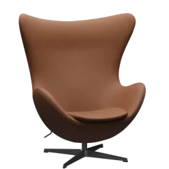3316 Ægget loungestol, stel i sort af Arne Jacobsen