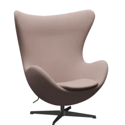 3316 Ægget loungestol, stel i sort af Arne Jacobsen