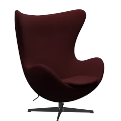 3316 Ægget loungestol, stel i sort af Arne Jacobsen