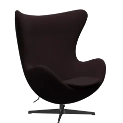 3316 Ægget loungestol, stel i sort af Arne Jacobsen