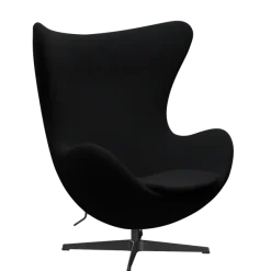 3316 Ægget loungestol, stel i sort af Arne Jacobsen