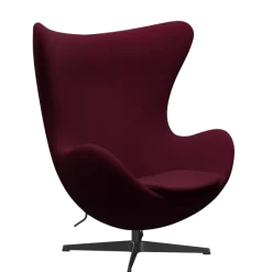 3316 Ægget loungestol, stel i sort af Arne Jacobsen
