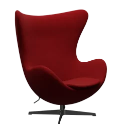 3316 Ægget loungestol, stel i sort af Arne Jacobsen