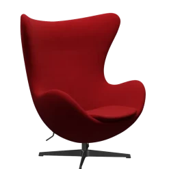 3316 Ægget loungestol, stel i sort af Arne Jacobsen