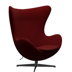 3316 Ægget loungestol, stel i sort af Arne Jacobsen