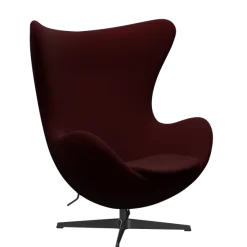3316 Ægget loungestol, stel i sort af Arne Jacobsen