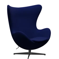 3316 Ægget loungestol, stel i sort af Arne Jacobsen