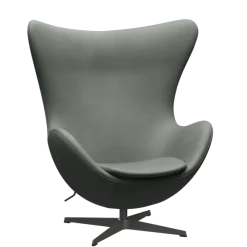 3316 Ægget loungestol, stel i warm graphite af Arne Jacobsen