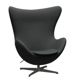 3316 Ægget loungestol, stel i warm graphite af Arne Jacobsen