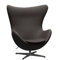 3316 Ægget loungestol, stel i warm graphite af Arne Jacobsen