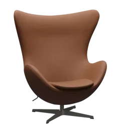 3316 Ægget loungestol, stel i warm graphite af Arne Jacobsen