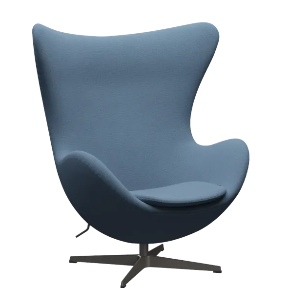 3316 Ægget loungestol, stel i warm graphite af Arne Jacobsen