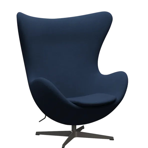 3316 Ægget loungestol, stel i warm graphite af Arne Jacobsen