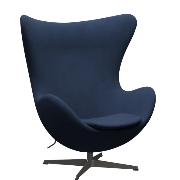3316 Ægget loungestol, stel i warm graphite af Arne Jacobsen