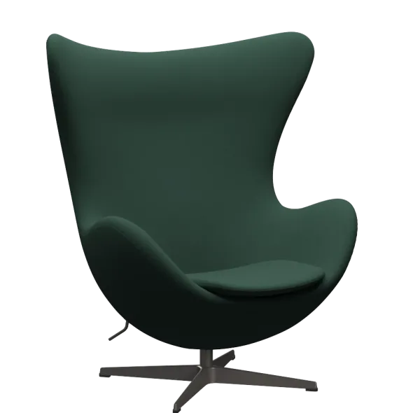 3316 Ægget loungestol, stel i warm graphite af Arne Jacobsen